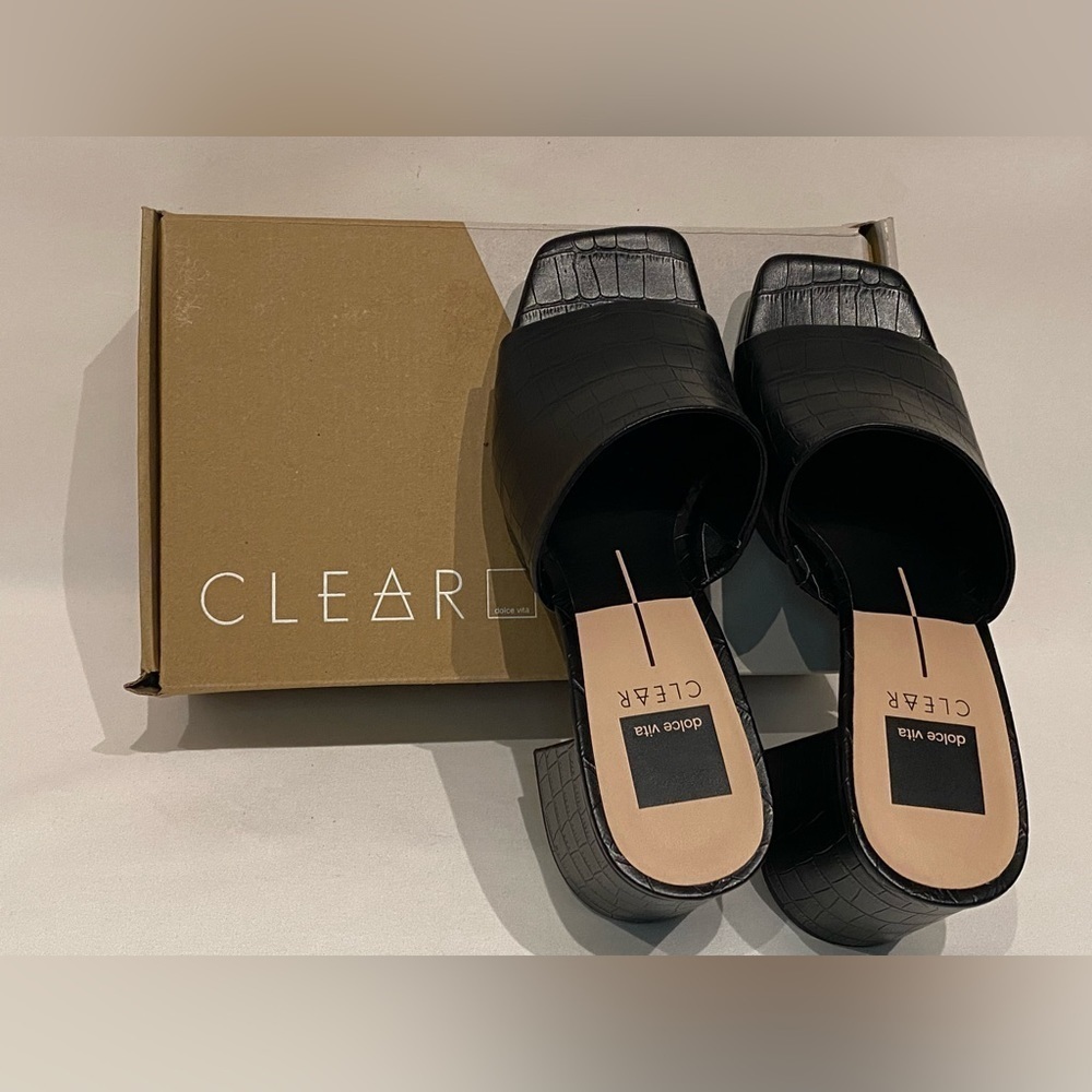 NEW Dolce Vita Women’s Marsha Platform Chunky Heel Slide Sandal Size 9 - Picture 10 of 11